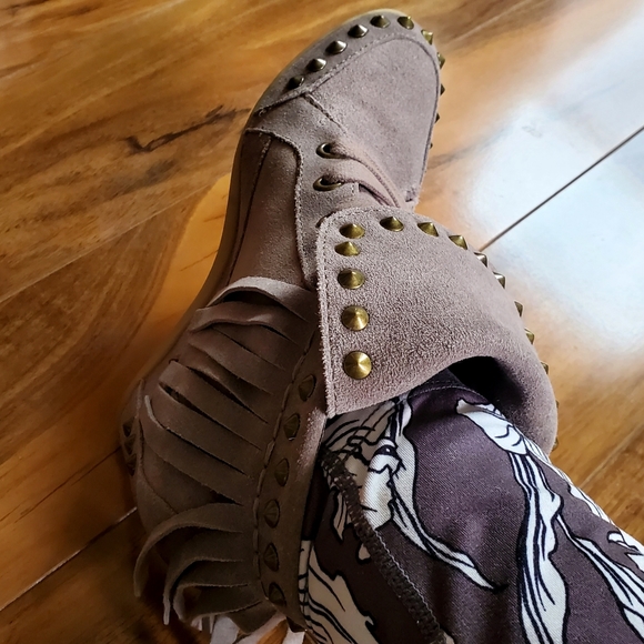 ASH "BABA" Wedge Leather Fringe Boots- Size 40 (EUC) - Picture 10 of 12